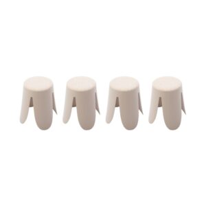 wohnli-moebel-suche-4er-Set-stapelbare-Hocker-beige-strukturierter-Bouclebezug Wohnli Möbelsuche - 4er Set stapelbare Hocker