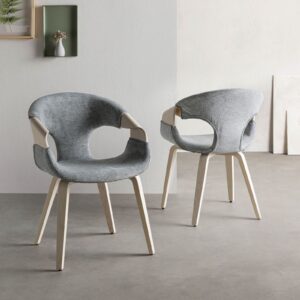 Polsterstuhl 55x56x80 grau EMILIA #01 Massivmoebel24 DE Möbel/Sitzmöbel/Stühle Grau B:55, H:80, T:56