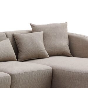 Ecksofa 260x165x72 beige JONAH Massivmoebel24 DE Möbel/Sofas Beige B:260, H:72, T:165