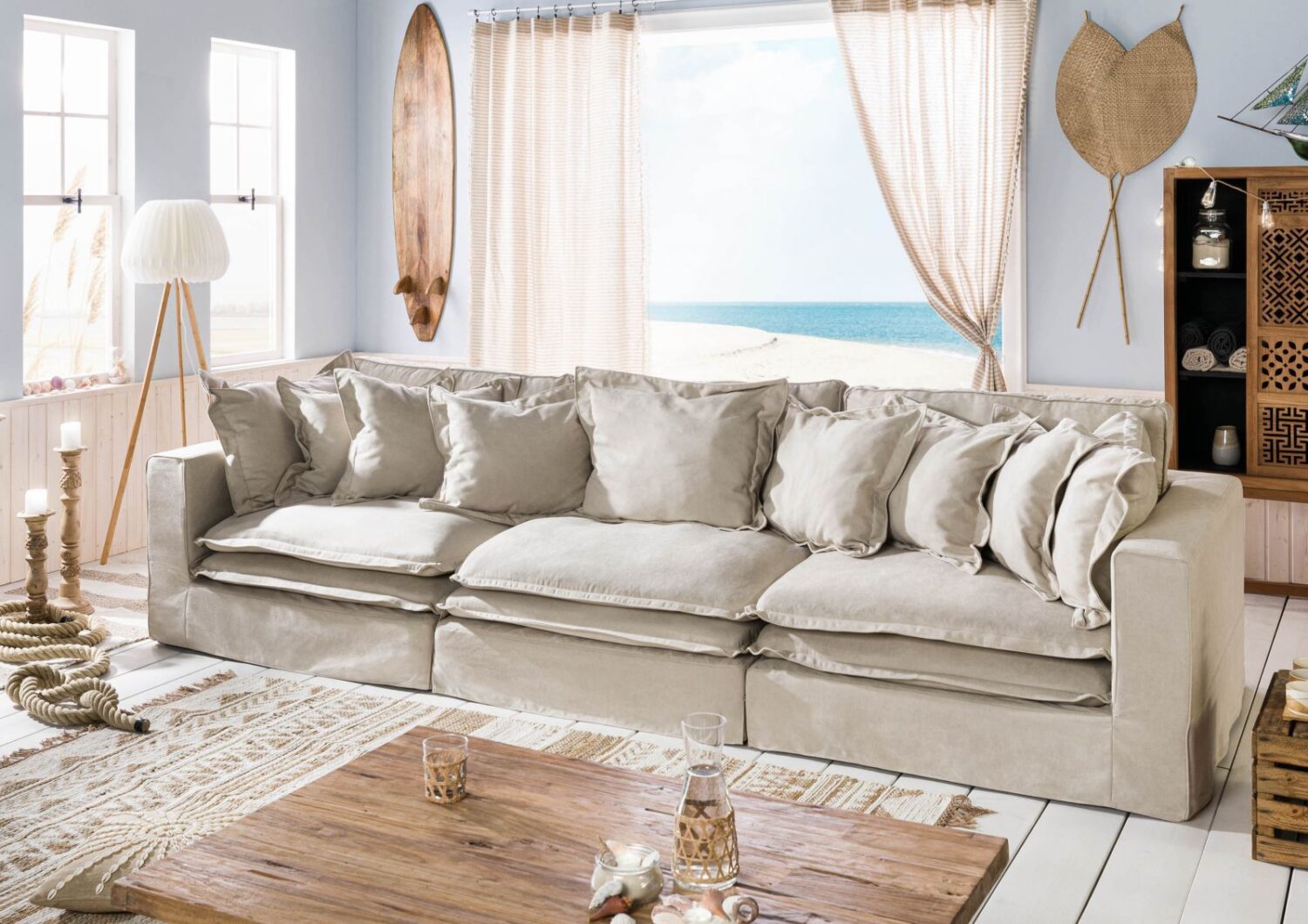 Wohnli Möbelsuche - Sofa 3-Sitzer 341x117x90 beige SYLT