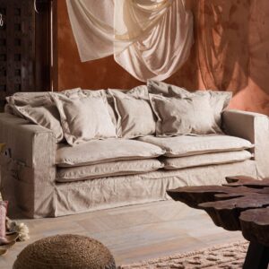 wohnli-moebel-suche-68-920-100-0201-1 Hussensofa 3-Sitzer 236x138x76 beige KINGSTON Massivmoebel24 DE Möbel/Sofas/Bigsofas Beige B:236, H:76, T:138