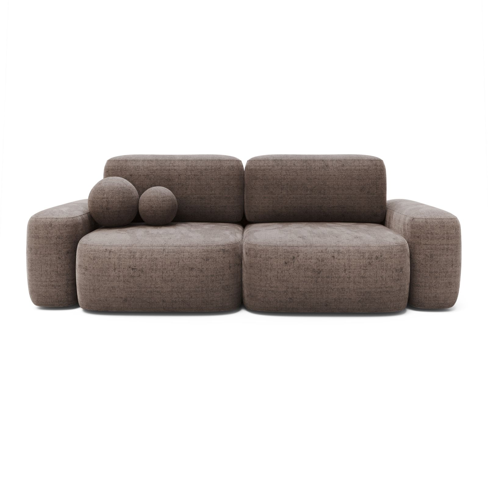 Wohnli Möbelsuche - Sofa 2-Sitzer Chenille 259x107x88 grau LEVI