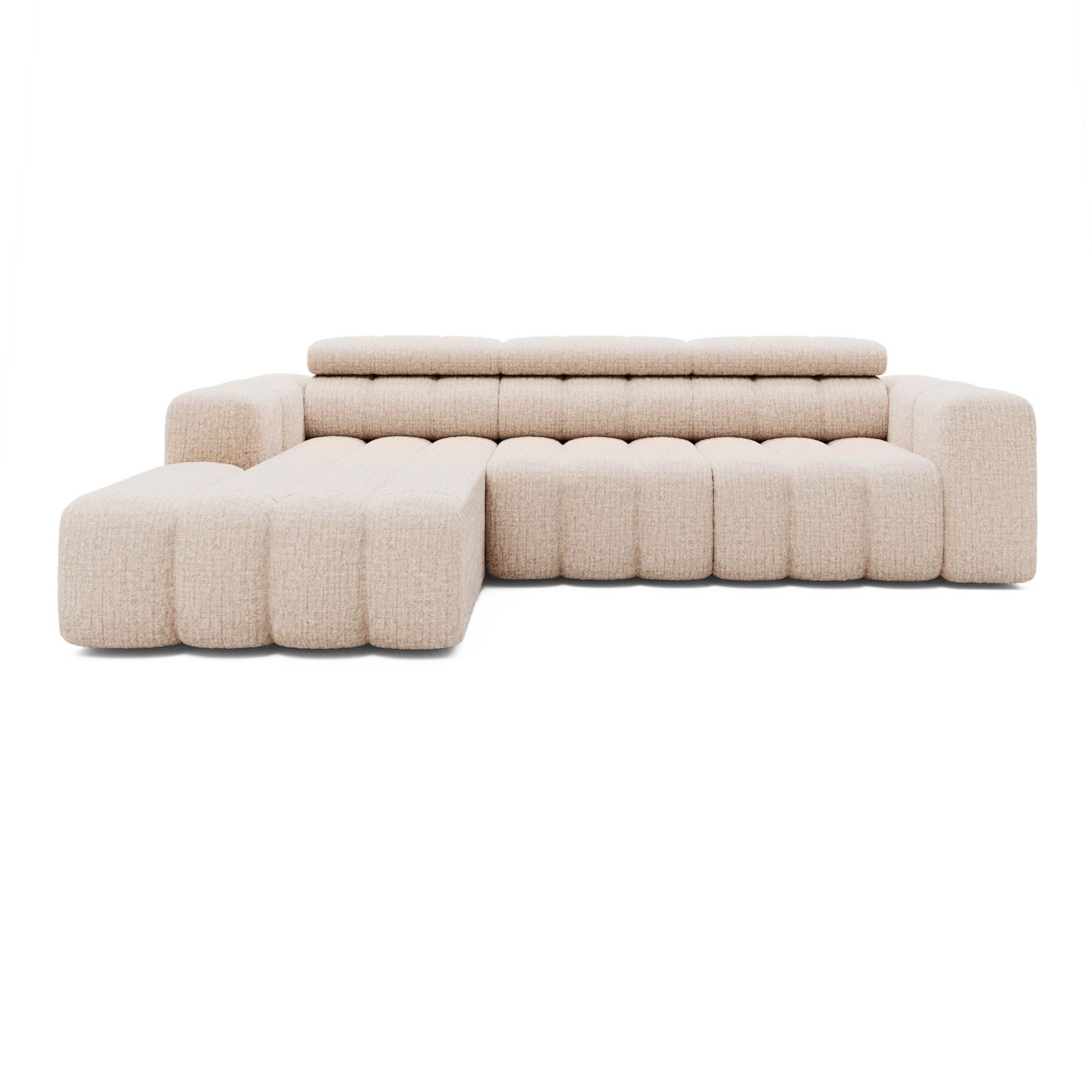 wohnli-moebel-suche-68-920-100-0218 Wohnli Möbelsuche - Ecksofa Ottomane links Chenille 289x188x78 beige KONSTANTIN