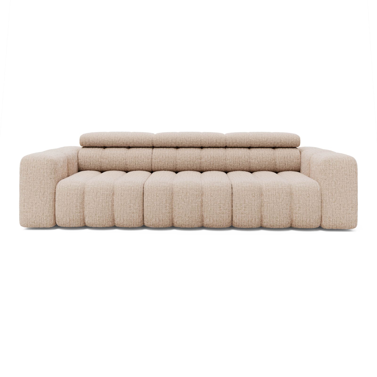 Wohnli Möbelsuche - Sofa 3-Sitzer Chenille 289x113x78 beige KONSTANTIN