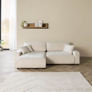wohnli-moebel-suche-68-920-100-0235-1 Ecksofa Samt 234x170x78 beige SOFIA Massivmoebel24 DE Möbel/Sofas/Ecksofas Beige B:234, H:78, T:165
