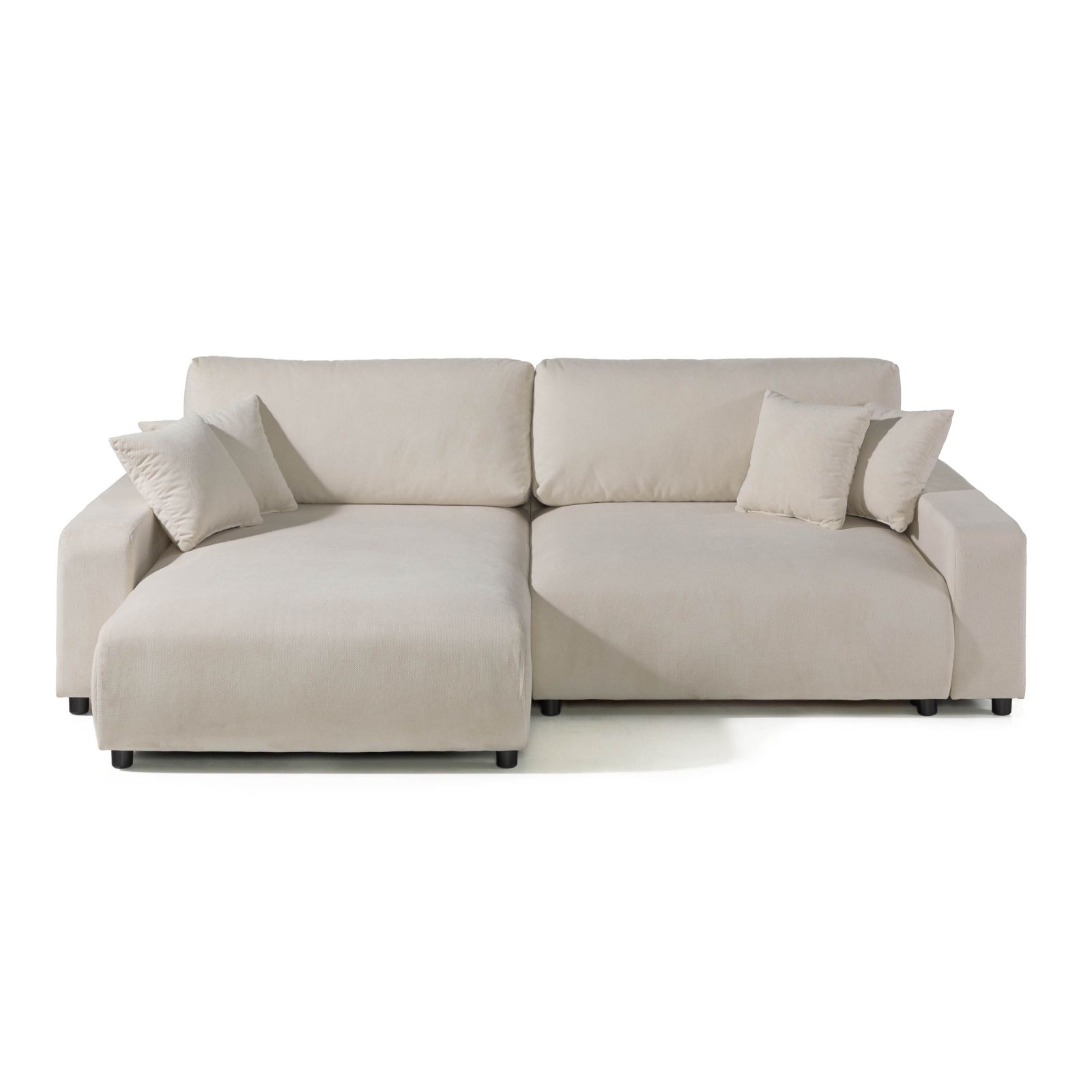 Wohnli Möbelsuche - Ecksofa Samt 234x170x78 beige SOFIA