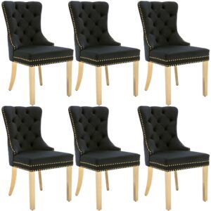 Wohnli Möbelsuche - 6er-Set Esszimmerstühle aus Samt