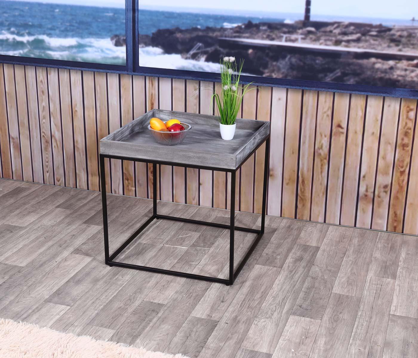 wohnli-moebel-suche-800000414777-1 BEISTELLTISCH quadratisch Grau Holz MCW Möbel > Tische > Beistelltische Grau