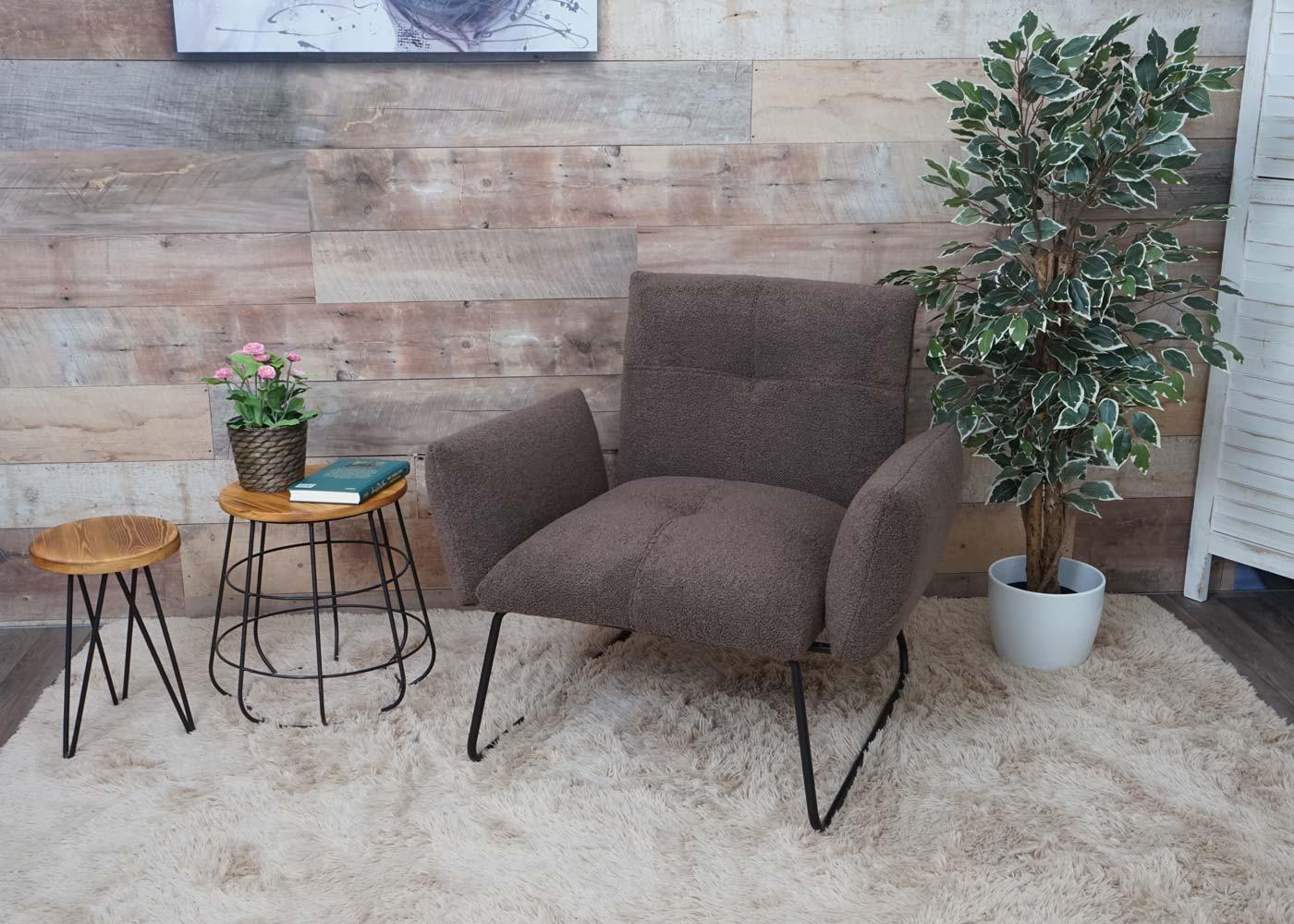 wohnli-moebel-suche-800000414986-1 LOUNGE-SESSEL Braun Textil MCW Möbel > Sessel > Polstersessel Braun
