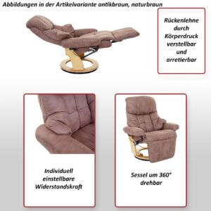 RELAXSESSEL 2 Braun Textil MCA Möbel > Sessel > Relaxsessel Braun