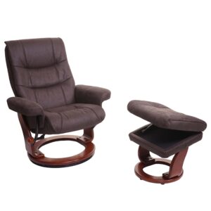 Wohnli Möbelsuche - RELAXSESSEL MIT HOCKER Schwarz