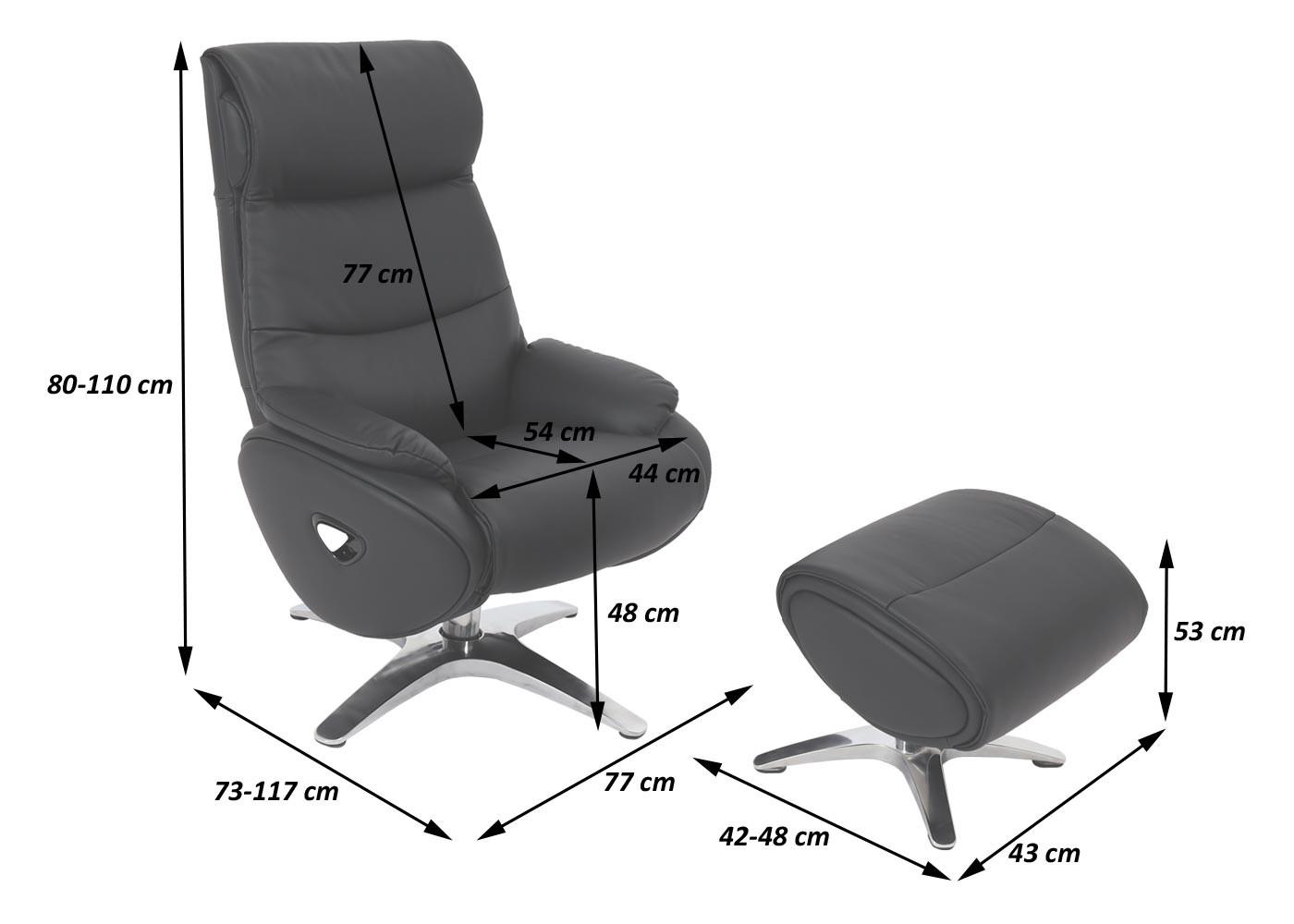 wohnli-moebel-suche-800000415098-1 RELAXSESSEL MIT HOCKER Grau Textil MCW Möbel > Sessel > Relaxsessel Grau