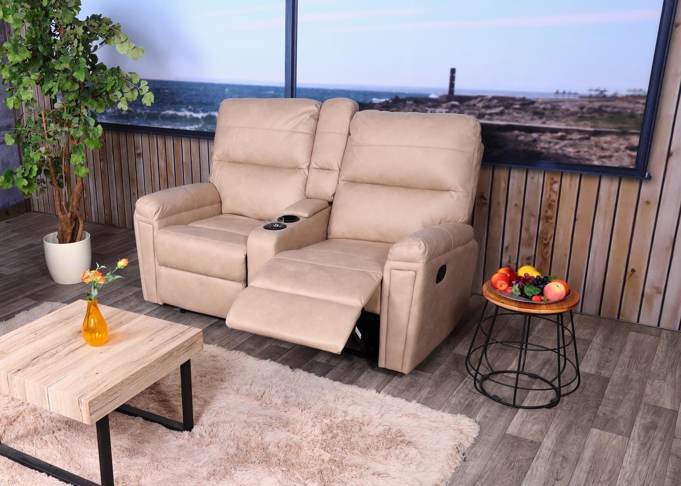 2ER KINOSESSEL Beige Textil MCW Möbel > Sessel > Polstersessel Beige