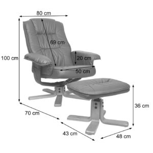 wohnli-moebel-suche-800000415148-1 RELAXSESSEL MIT HOCKER Beige Textil MCW Möbel > Sessel > Polstersessel Beige