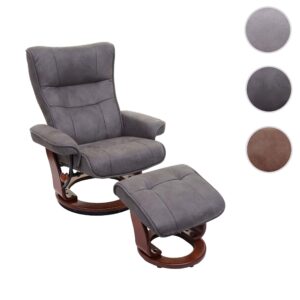 RELAXSESSEL MIT HOCKER Anthrazit Textil MCA Möbel > Sessel > Relaxsessel Anthrazit