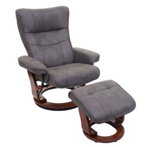 Wohnli Möbelsuche - RELAXSESSEL MIT HOCKER Anthrazit