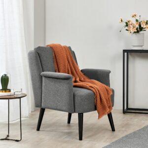 POLSTERSESSEL Edling Textil Grau Textil [en.casa] Möbel > Sessel > Polstersessel Grau