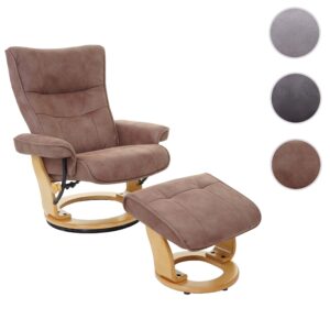 RELAXSESSEL MIT HOCKER Braun Textil MCA Möbel > Sessel > Relaxsessel Braun