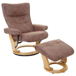 Wohnli Möbelsuche - RELAXSESSEL MIT HOCKER Braun