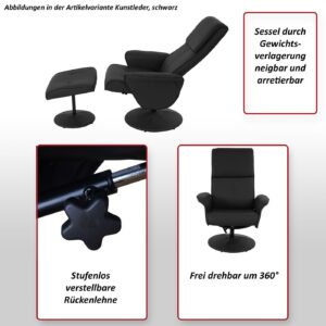 wohnli-moebel-suche-800000415208-1 RELAXSESSEL Schwarz Textil MCW Möbel > Sessel > Polstersessel Schwarz
