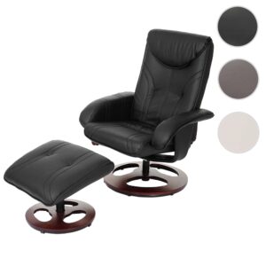 wohnli-moebel-suche-800000415220-1 RELAXSESSEL MIT HOCKER Schwarz Textil MCW Möbel > Sessel > Polstersessel Schwarz