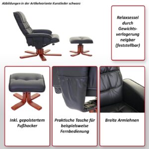 wohnli-moebel-suche-800000415224-1 RELAXSESSEL MIT HOCKER Braun Textil MCW Möbel > Sessel > Polstersessel Braun