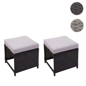wohnli-moebel-suche-800000415463-1 HOCKER Schwarz 2er-Set Kunststoff MCW Möbel > Sessel > Hocker Schwarz