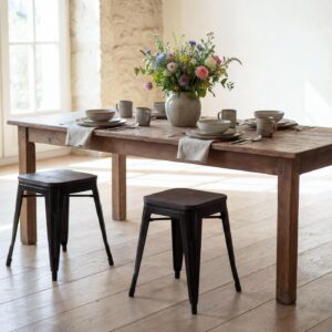 wohnli-moebel-suche-800000415496-1 HOCKER HOLZ-SITZFLÄCHE Schwarz Holz MCW Möbel > Sessel > Hocker Schwarz