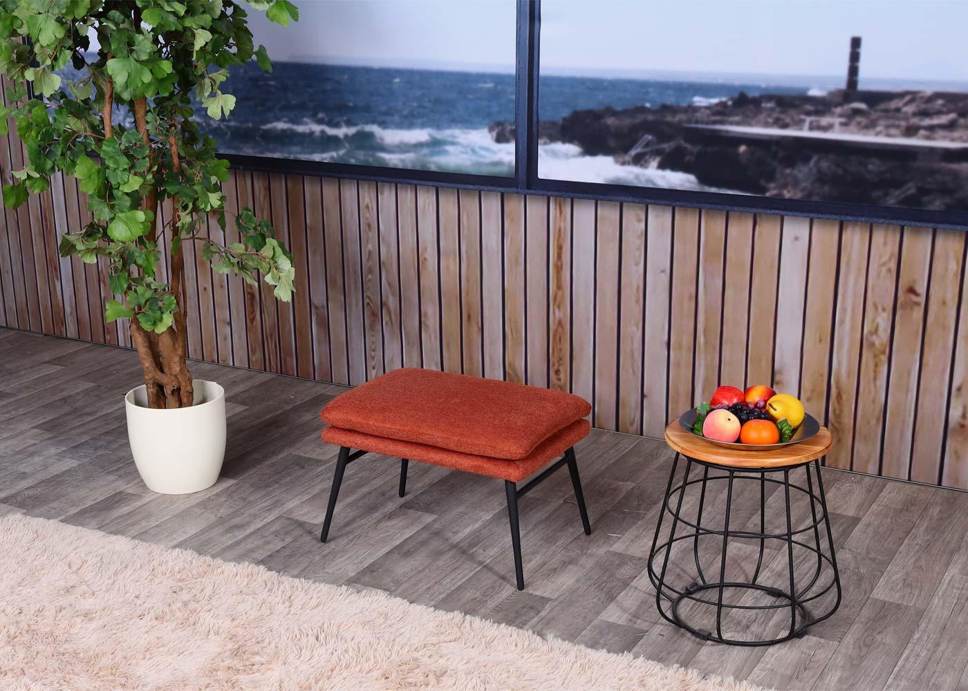 HOCKER Braun Textil MCW Möbel > Sessel > Hocker Braun