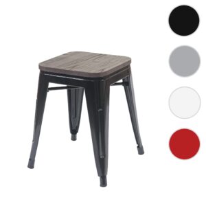 wohnli-moebel-suche-800000415502-1 HOCKER INKL. HOLZ-SITZFLÄCHE Schwarz Holz MCW Möbel > Sessel > Hocker Schwarz