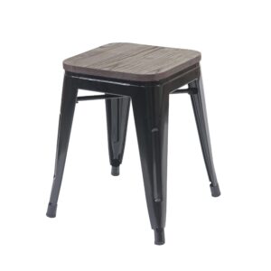 wohnli-moebel-suche-800000415502 Wohnli Möbelsuche - HOCKER INKL. HOLZ-SITZFLÄCHE Schwarz