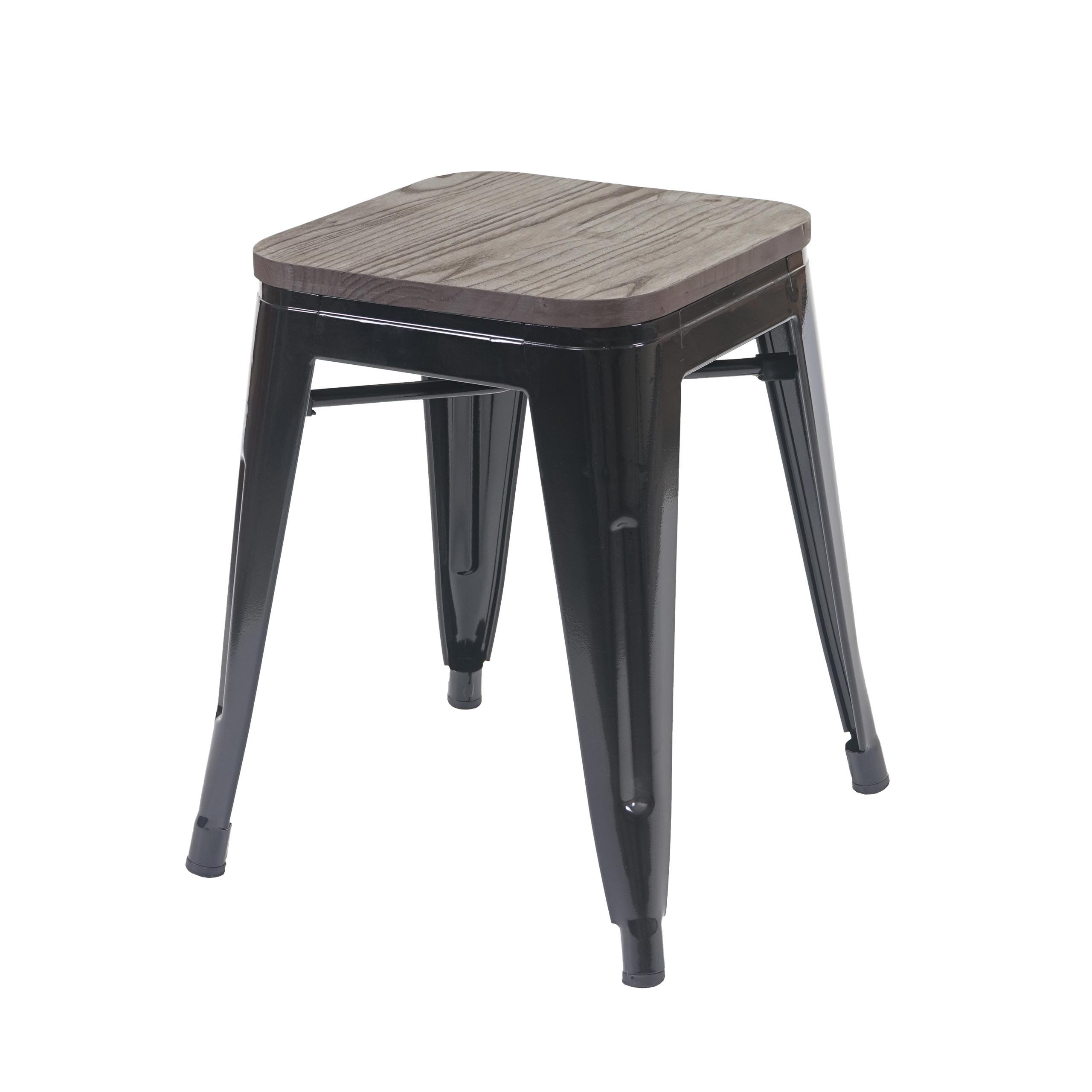 wohnli-moebel-suche-800000415502 Wohnli Möbelsuche - HOCKER INKL. HOLZ-SITZFLÄCHE Schwarz