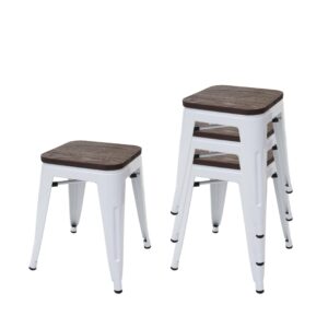 wohnli-moebel-suche-800000415515 Wohnli Möbelsuche - HOCKER HOLZ-SITZFLÄCHE Weiß 4er-Set