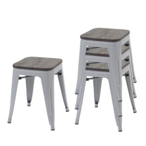 wohnli-moebel-suche-800000415530 Wohnli Möbelsuche - HOCKER HOLZ-SITZFLÄCHE Grau 4er-Set