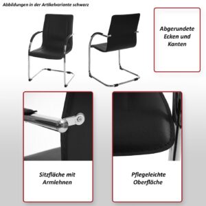 wohnli-moebel-suche-800000417409-1 KONFERENZSTUHL Schwarz Kunststoff MCW Möbel > Stühle > Esszimmerstühle > Schwingstühle Schwarz