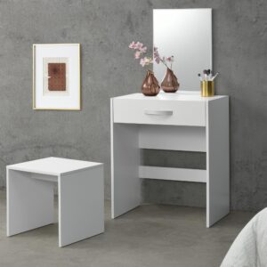 SCHMINKTISCH Reykjavik Holzwerkstoff [en.casa] Möbel > Tische > Schminktische Weiß