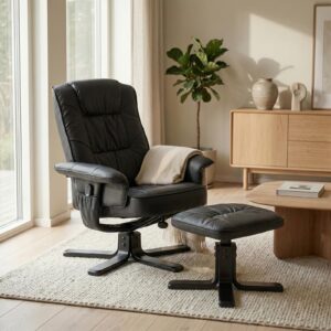 wohnli-moebel-suche-800000422452-1 SET MIT HOCKER CHARLY schwarz/schwarz