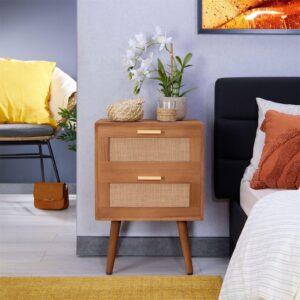 wohnli-moebel-suche-800000422634-1 NACHTTISCH WAMAN braun Holz CARO-Möbel Möbel > Kommoden & Schubladenschränke > Nachttische Braun