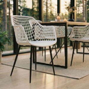GARTENSTUHL LUCIA 4er-Set weiß Textil IDIMEX Garten & Outdoor > Gartenmöbel > Gartenstühle Weiß