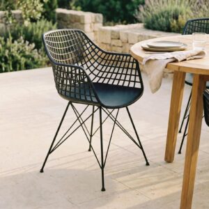 GARTENSTÜHLE ALICANTE 4er-Set schwarz Textil IDIMEX Garten & Outdoor > Gartenmöbel > Gartenstühle Schwarz