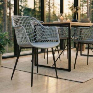 wohnli-moebel-suche-800000422705-1 GARTENSTUHL LUCIA 4er-Set hellgrau Textil IDIMEX Garten & Outdoor > Gartenmöbel > Gartenstühle Grau