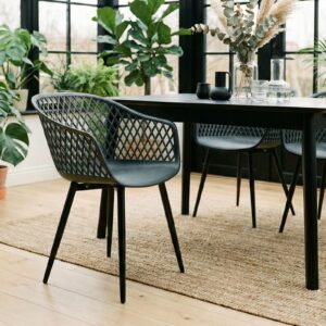wohnli-moebel-suche-800000422728-1 GARTENSTUHL MADEIRA 4er-Set schwarz/schwarz Textil IDIMEX Garten & Outdoor > Gartenmöbel > Gartenstühle Schwarz