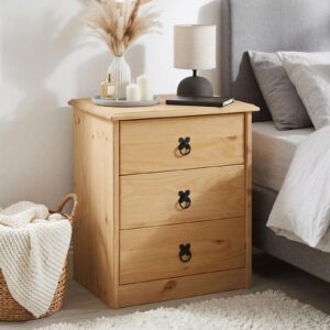 NACHTKOMMODE BARRIO natur Holz CARO-Möbel Möbel > Kommoden & Schubladenschränke > Nachttische Braun