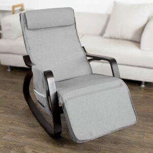 SCHAUKELSTUHL Grau Textil, Holz SoBuy Möbel > Sessel > Relaxsessel Grau