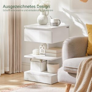 NACHTTISCH Weiß Holzwerkstoff SoBuy Möbel > Kommoden & Schubladenschränke > Nachttische Weiß