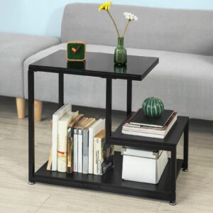 BEISTELLTISCH Schwarz Holzwerkstoff SoBuy Möbel > Tische > Beistelltische Schwarz
