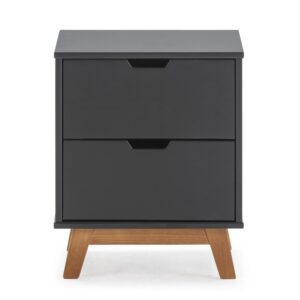wohnli-moebel-suche-800000440473-1 NACHTTISCH Mirada 2 Schubladen Anthrazit Holz VS Venta-stock Möbel > Kommoden & Schubladenschränke > Nachttische Anthrazit