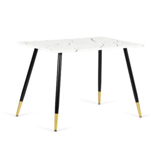 wohnli-moebel-suche-800000461370 Wohnli Möbelsuche - ESSTISCH 110/70/75 cm Rechteckige weiße Marmoroptik