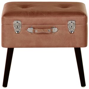 wohnli-moebel-suche-800000463058-1 HOCKER Mallard 36/52/46 cm Textil Beliani Möbel > Sessel > Hocker Braun