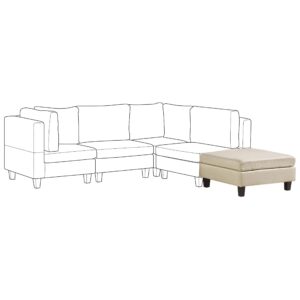 OTTOMANE Fevik 76/76/39 cm Textil Beliani Möbel > Sessel > Hocker Beige